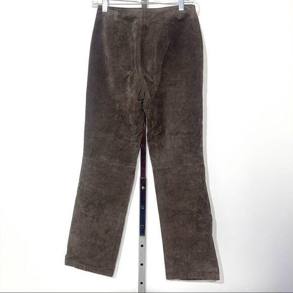Live A Little brown suede pants jeans EUC size 4 leather - Picture 9 of 13